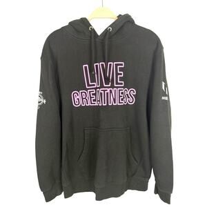 Lionel Messi Live Greatness Special Edition Hard Rock Black Pullover Hoodie M